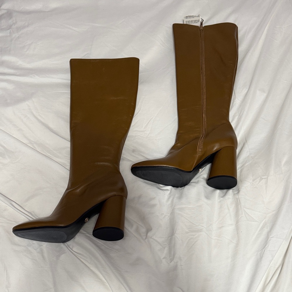 Zara Tan Heeled Boots